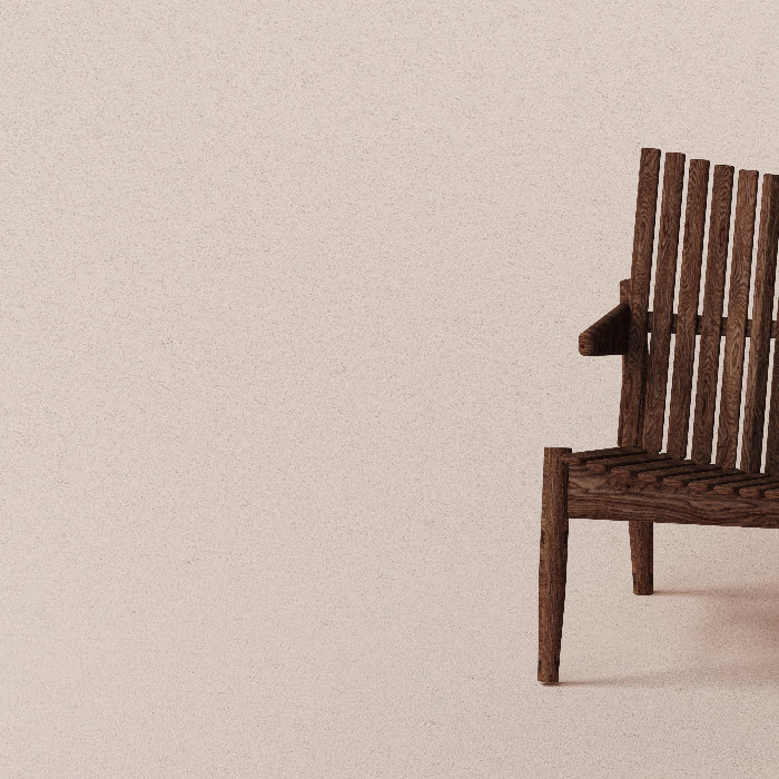 Wooden chair on a beige background