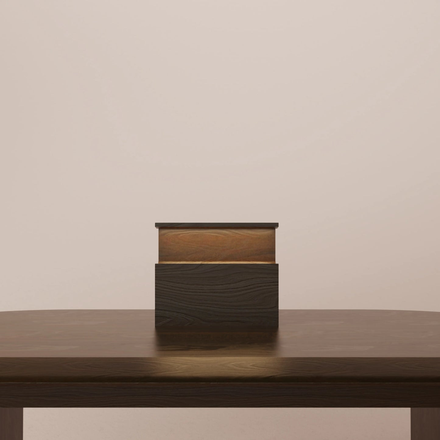 Solid walnut light fixture