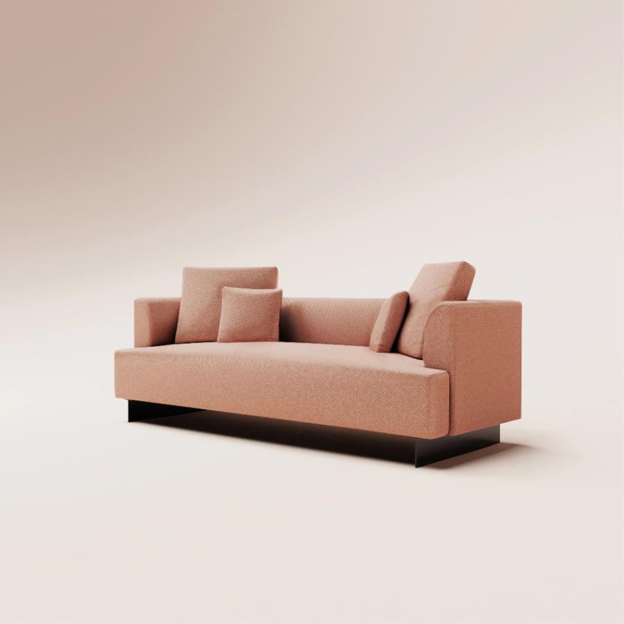 Light pink fabric sofa