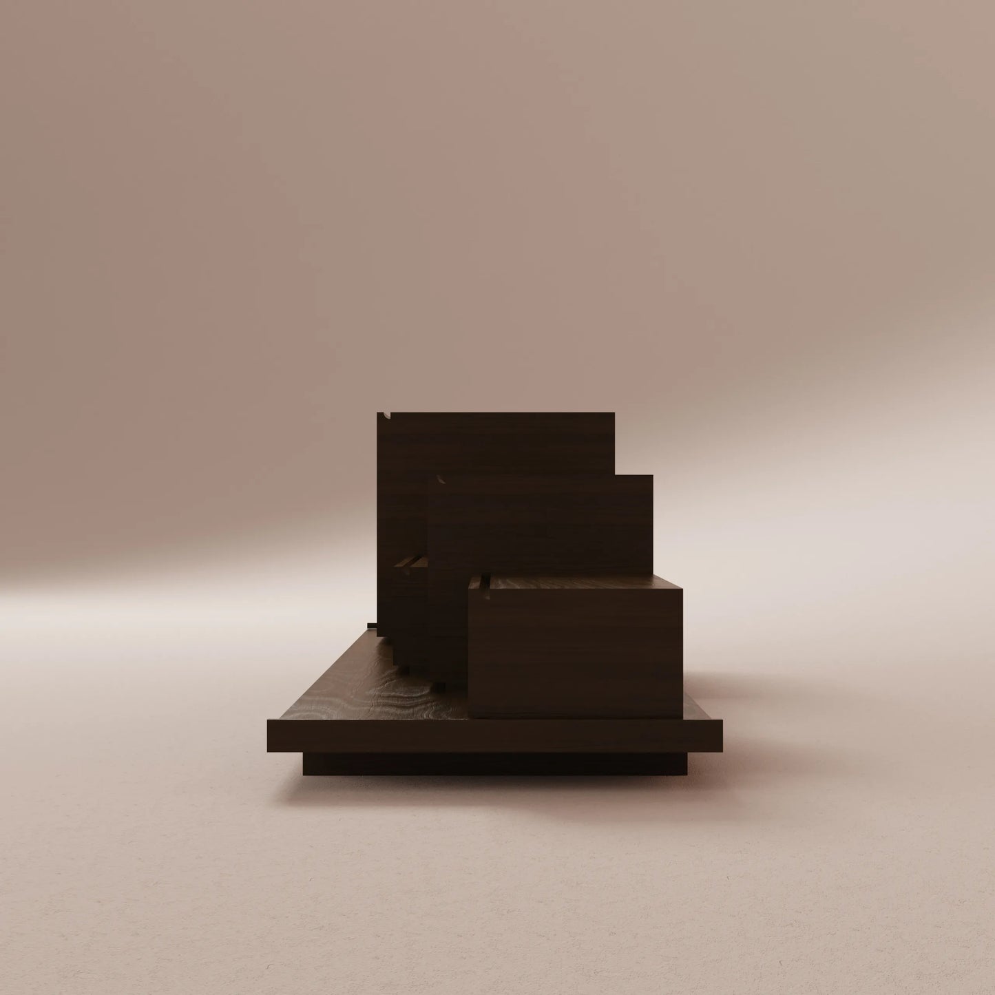 Solid walnut console