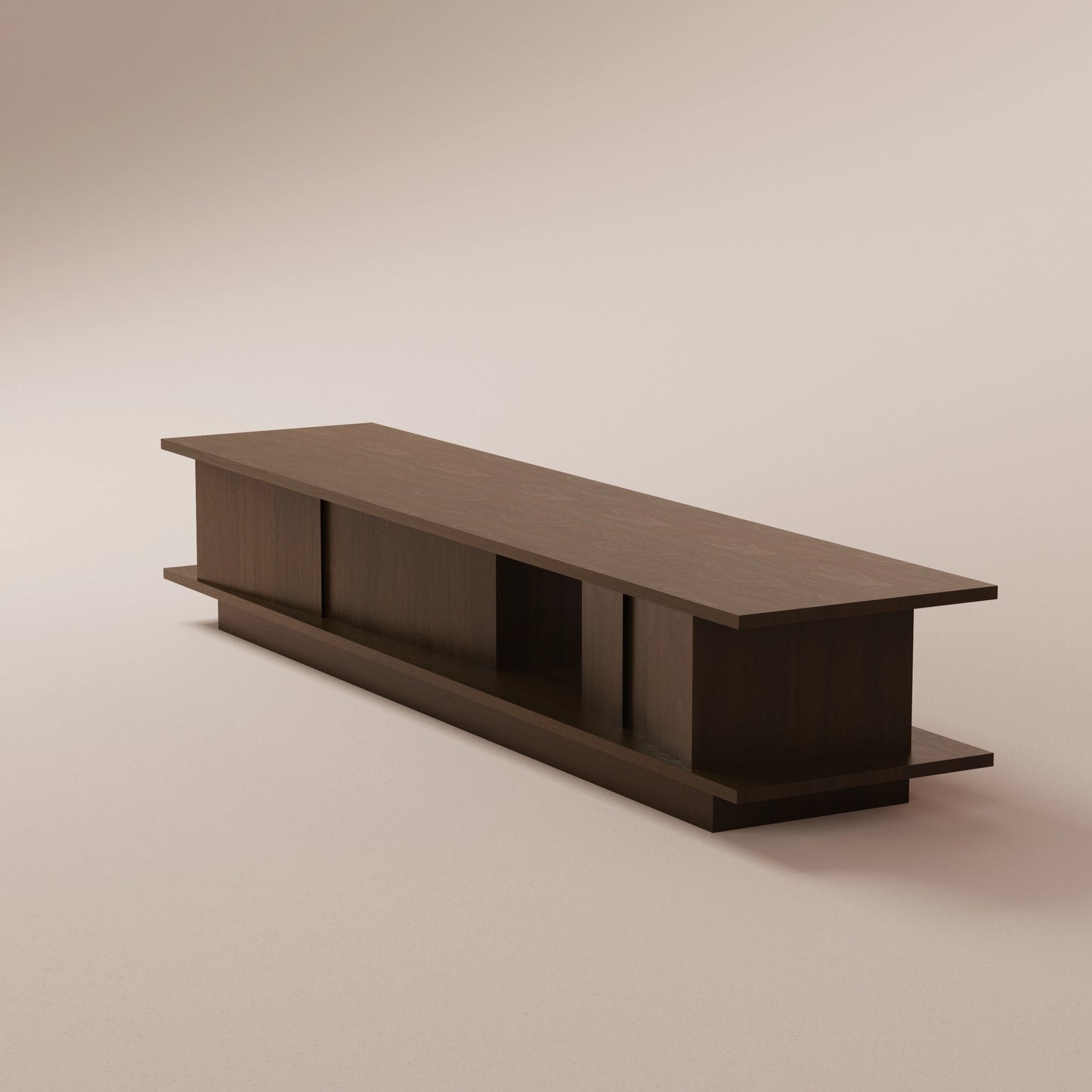 Solid walnut console