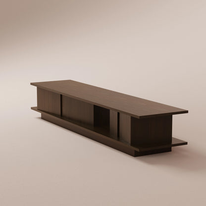 Solid walnut console