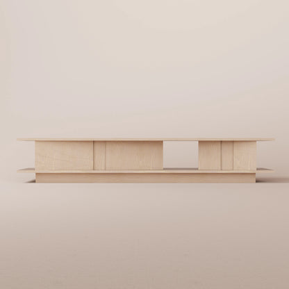 Solid white ash console