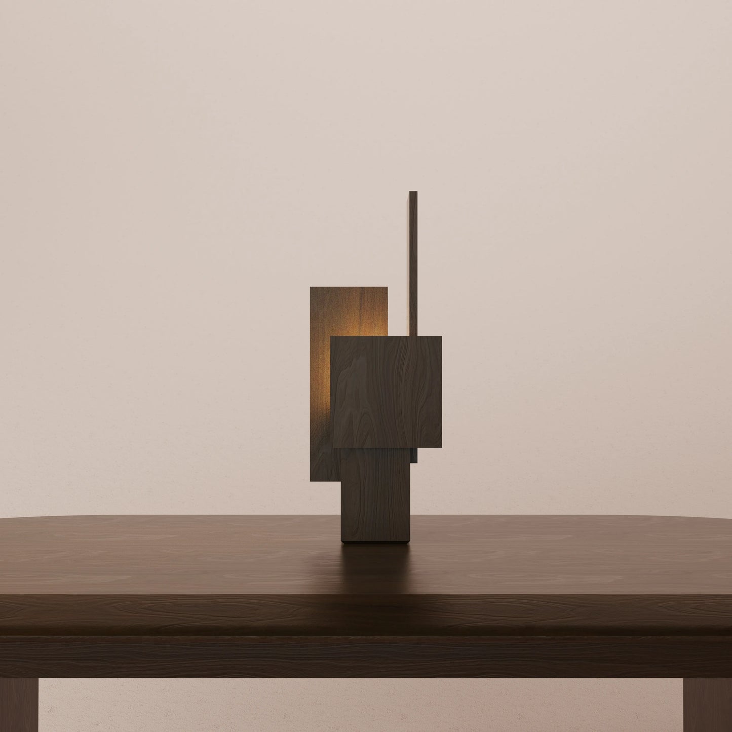 Solid walnut light fixture