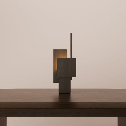 Solid walnut light fixture