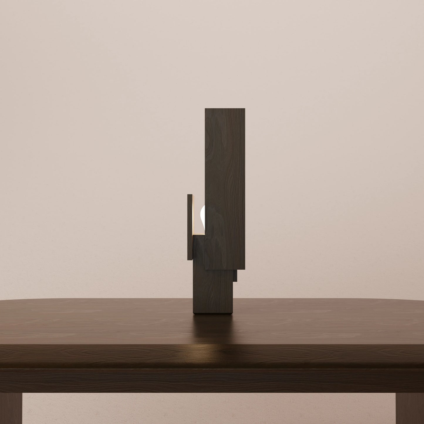 Solid walnut light fixture