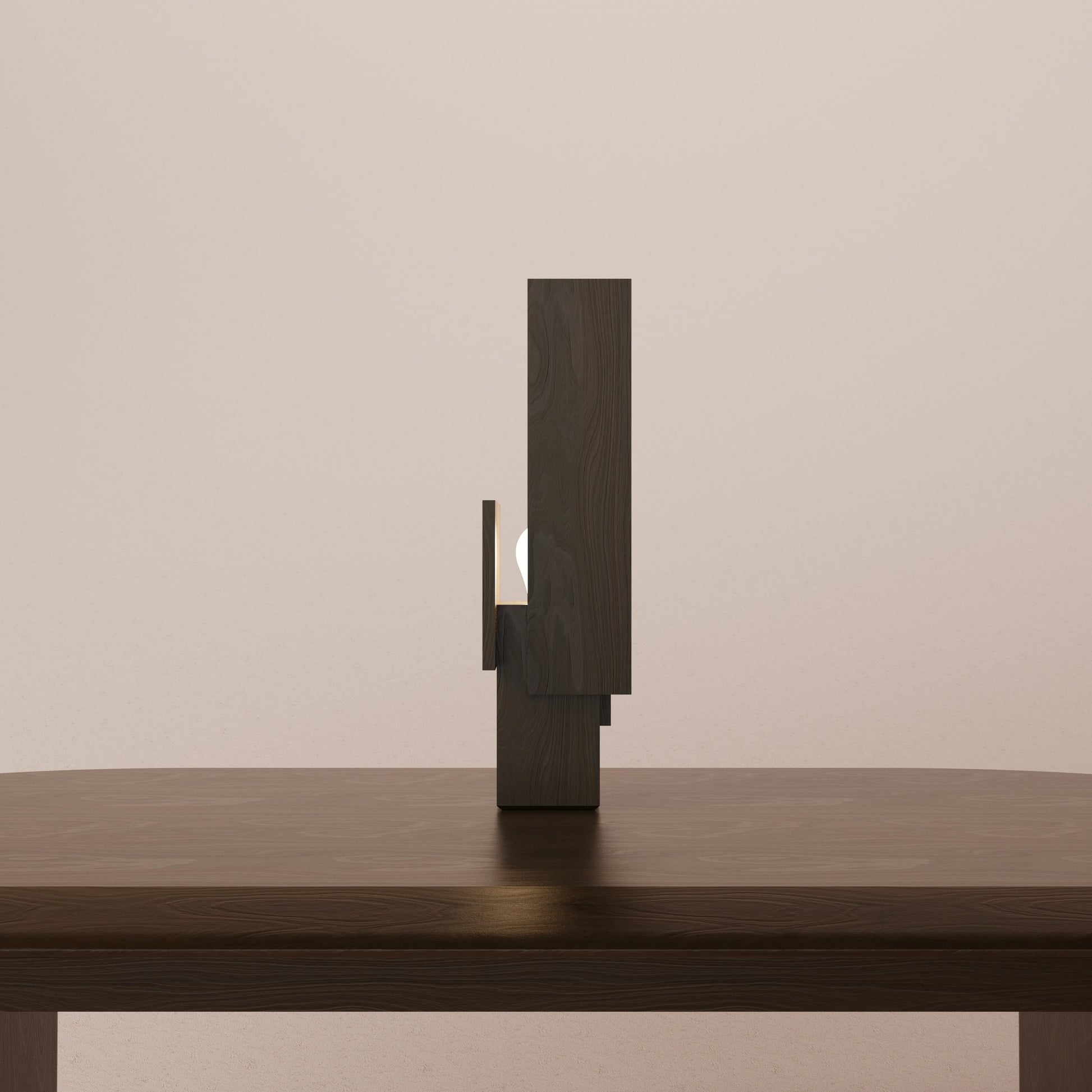 Solid walnut light fixture