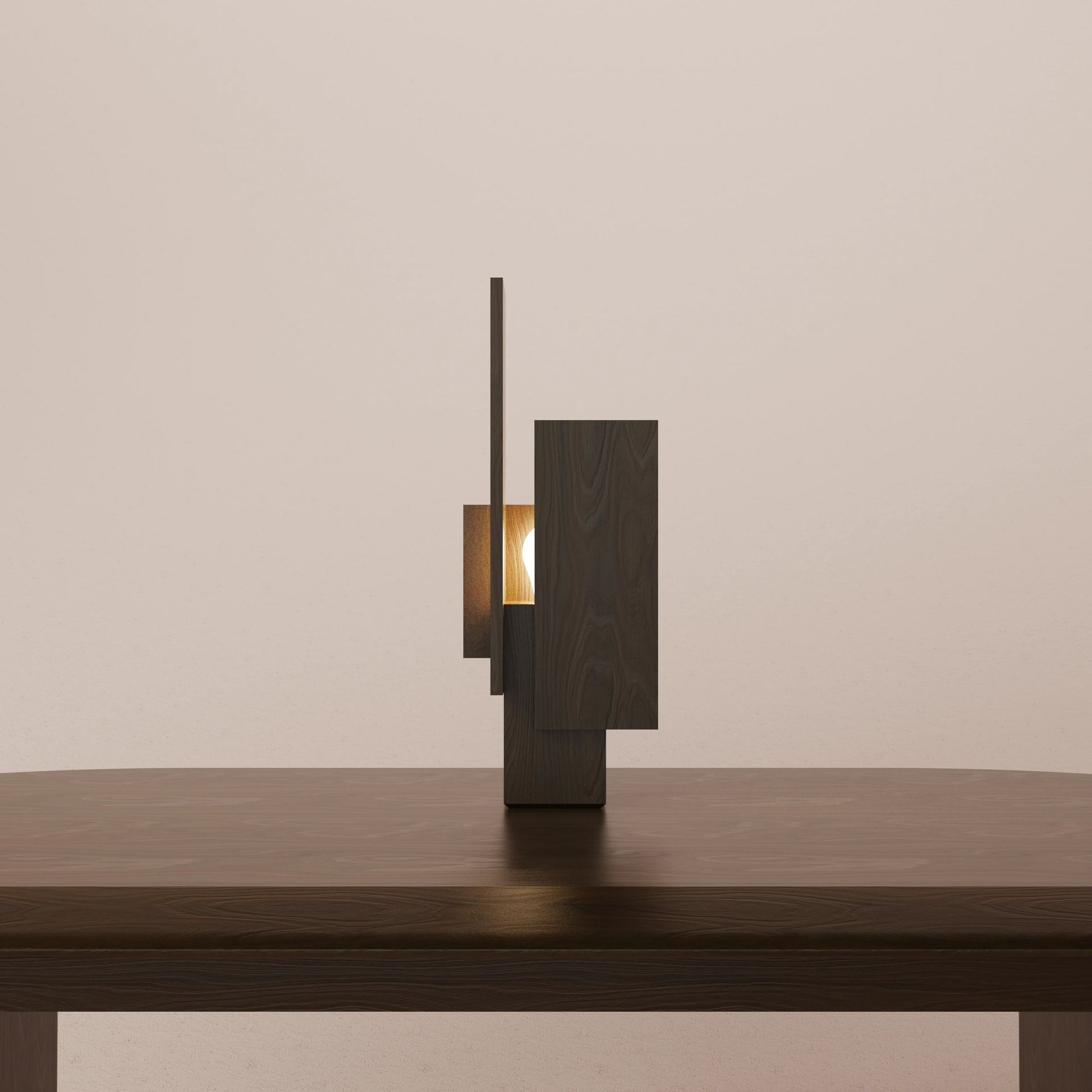 Solid walnut light fixture