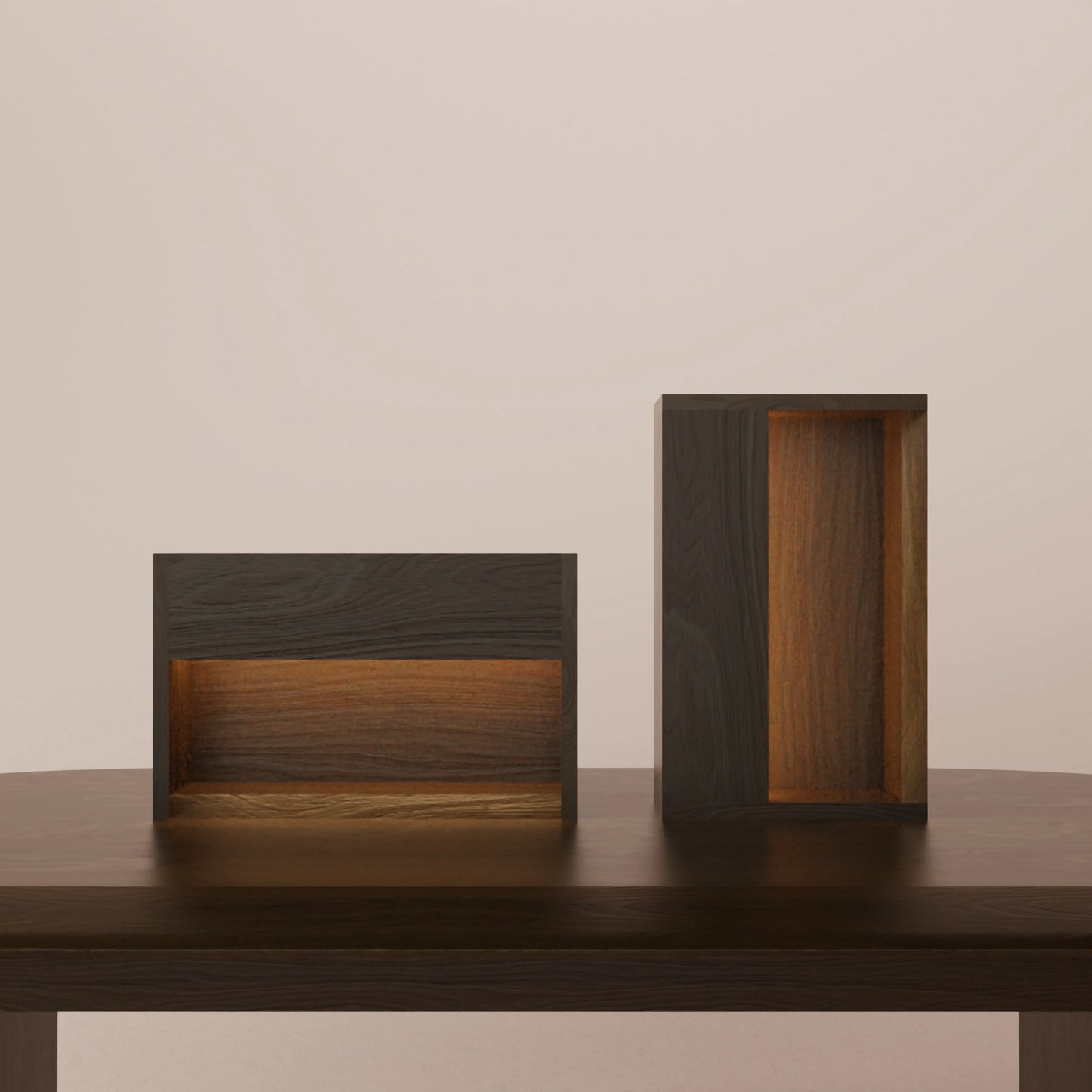Solid walnut light fixture