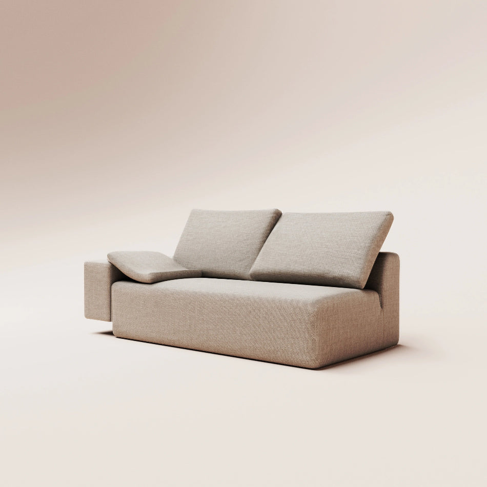 Light grey fabric sofa