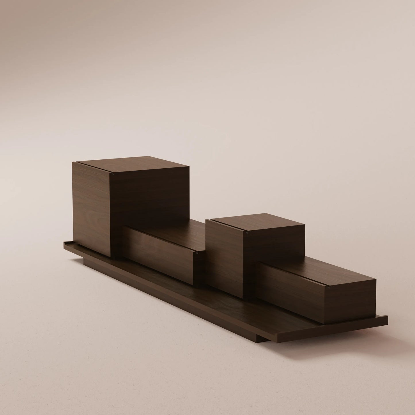 Solid walnut console